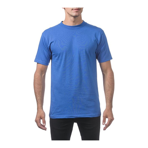 เสื้อยืดคอกลมแขนสั้นผ้าฝ้าย 100% สีพื้น แห้งเร็ว ระบายอากาศดี ทรงหลวมสำหรับผู้ชาย - Product Image 4
