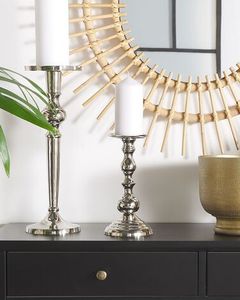 Handcrafted <b>Silver</b> Candle Holder | Elegant Metal <b>Candlestick</b> for Home Hotel Restaurant Living Room Decor - Product Image 6