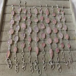 Pulsera de Cuentas de Cuarzo Rosa de Súper Calidad, Hermosas Cuentas de Cristal Natural, Piedras Semipreciosas, Gemas al por Mayor - Product Image 3
