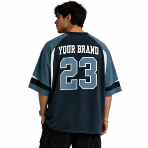 Men's Sublimation Raglan Panel Design American Football Jersey Men Breathable <b>Polyester</b> <b>Tshirt</b> Teamwear Custom Design for Brands - Product Image 2