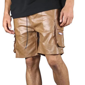 Shorts en cuir décontractés haut de gamme pour hommes avec surface lisse, coutures renforcées, légers et respirants pour une durabilité accrue - Product Image 6