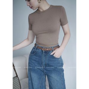 Camiseta de algodón para mujer, cinturón informal con hebilla de metal para la cintura, accesorio para vestido, para conjunto de verano [A121] - Product Image 3