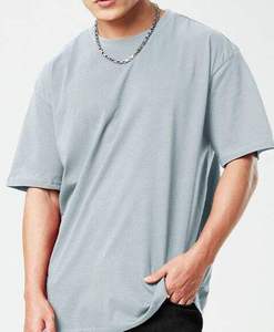 เสื้อยืดแขนสั้นผู้ชาย สีเทาอ่อน สีเงิน ทรงปกติ คอกลม ผ้าฝ้ายถัก 100% - Product Image 5
