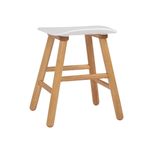 Durable Solid Wood <b>Stool</b> Comfort with Ergonomic Wooden Seat and Tapered Legs for Home Dining Furniture - Product Image 4