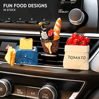 Clip diffuseur de parfum créatif en résine pour grille d'aération de voiture, désodorisant 3D en forme d'aliments, ornement de parfum pour voiture