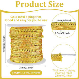 Trenzas y Cordones de Hilo de Oro Hechos a Medida, los Más Vendidos, Bajo MOQ - Product Image 2