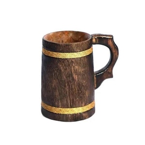 Handmade Wooden Beer <b>Mug</b> Eco Friendly Rustic Drink Cup for Hotels Bars and Party Events Drinking Tankard for Bar & Home Use - Product Image 5