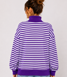 Sweat-shirt à col montant en molleton 100 % coton pour femme, prix abordable, logo imprimé sur le devant, service OEM, décontracté, hiver - Product Image 5