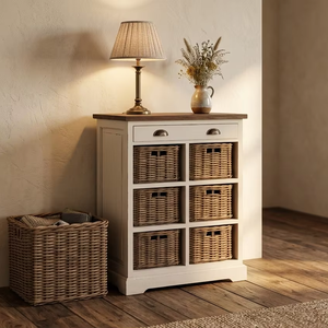 Cómoda de Madera Maciza Hecha a Mano, Ecológica y Duradera, Marca Moala Rio, con Acabado en Color para Almacenamiento Multifuncional - Product Image 4