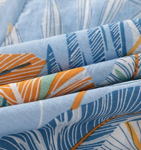 Chemise en coton imprimée à manches courtes pour garçons, col rabattu décontracté, motif peint à la main, bleu, jaune, vert, haut d'été - Product Image 5