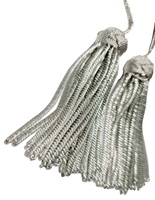 Pompons dorés sophistiqués de 12 cm personnalisables avec logo pour vêtements liturgiques et uniformes, pompons en dentelle dorée