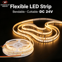 Lampu Strip LED 2835 196leds/m  Lumen Tinggi Lampu Pita LED Fleksibel untuk Dekorasi Proyek Dalam Ruangan
