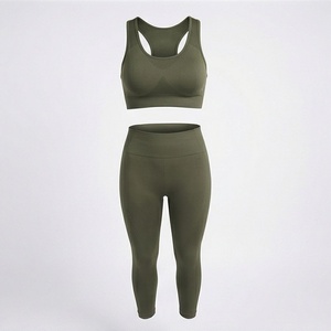 Custom Made Premium Yoga Set Workout Womens <b>Low</b> MOQ Gym Wear Latest Fashion Activewear Wholesale Clothing Customized - Product Image 1
