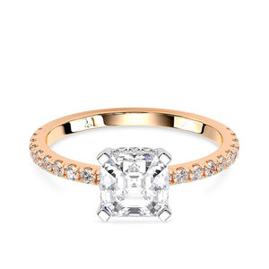 Anillo de Compromiso con Diamante Cultivado en Laboratorio, Corte Asscher, 2.00 CTW, Oro Sólido de 14K, Chapado en Rodio, Certificado IGI, Regalo Elegante y de Lujo - Product Image 2