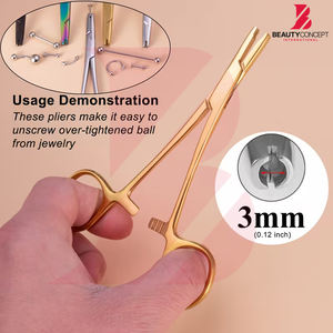 Pinzas de Alta Calidad para Perforaciones Corporales en Oreja, Nariz y Labio, Duraderas, Resistentes, Personalizadas, Reutilizables, Herramientas Quirúrgicas para Perforaciones - Product Image 5