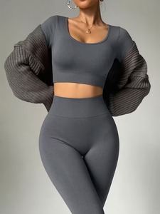 Ensemble de sport 2 pièces haute performance pour femme : Soutien-gorge de sport à panneaux de compression et Legging de yoga push-up - Product Image 3