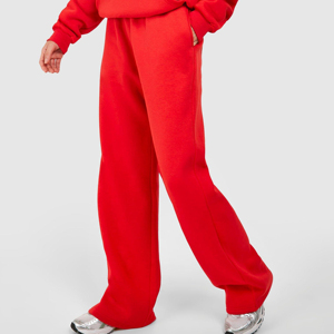 Chándal Deportivo Ligero de Verano para Mujer, con Capucha, de Poliéster/Algodón, Color Rojo Sólido, Transpirable, con Logotipo Personalizado, Servicio OEM - Product Image 4
