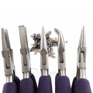 Ensemble de pinces pour la fabrication de bijoux en gros, en acier inoxydable, à bout rond, à bout plat, à bout en chaîne, outils pour l'artisanat et les travaux de réparation - Product Image 2