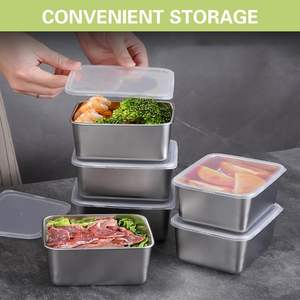 Cajas Metálicas Apilables para Almacenamiento de Alimentos de Alta Calidad, Fáciles de Abrir, a Prueba de Fugas, Mini Contenedores Pequeños para Alimentos al por Mayor - Product Image 5