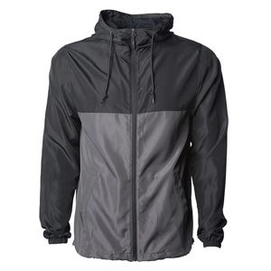 Veste coupe-vent imperméable pour homme, style streetwear, personnalisable OEM, printemps automne, vintage, patchwork, à capuche avec col coupe-vent - Product Image 2