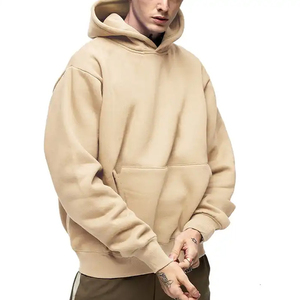Sweat à capuche gris surdimensionné pour homme en molleton de coton, coupe classique, idéal pour l'automne - Product Image 3