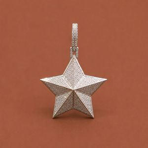 จี้รูปดาวประดับเพชรโมอิสซาไนต์เงินแท้ S925 สไตล์ฮิปฮอป - Product Image 1