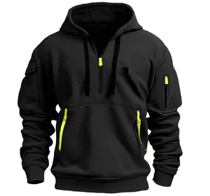 Sudaderas ligeras de forro polar para hombre |   Ropa Urbana con Capucha Sólida |   Ropa Casual de Corte Regular |   Tela Transpirable Antiarrugas - Product Image 3