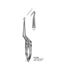 Tijeras de Disección Microquirúrgicas Vitra Instruments Modelo 2832, Manuales, Tipo Bayoneta, Anguladas, 190 mm, Acero Inoxidable, Finas - Product Image 1