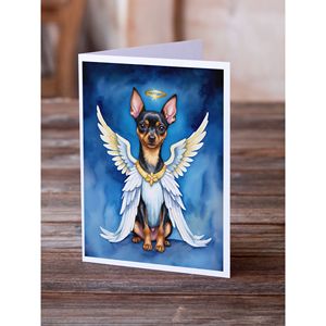 Whimsical A7 Tamaño 5x7 Miniatura Pinscher My Angel Tarjetas de notas en blanco Paquete de 8 con sobres Tarjetas de felicitación - Product Image 2