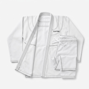 Kimono de jiu-jitsu brésilien léger, tissage perlé, logo personnalisé, coton doux et résistant, pour entraînement et compétition. - Product Image 2