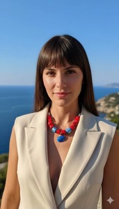 Collar de Ángel de Resina, Forma Irregular, Multicolor, Hecho a Mano, con Cuentas Redondas, Collar de Moda Artesanal - Product Image 3