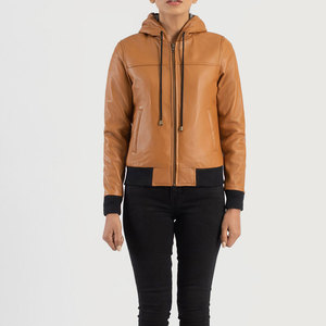 New Arrival Waterproof <b>Covered</b> <b>Button</b> Style Women's Leather Coat Outclass Look Fresh Article Women's Leather Coat - Product Image 1