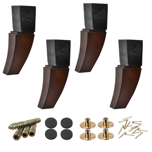 High Quality Solid Wood Curved <b>Sofa</b> <b>Legs</b> Customizable Tall <b>Replacement</b> Parts for Couch EFS CL-1014 Heavy Duty Easy Installation - Product Image 1