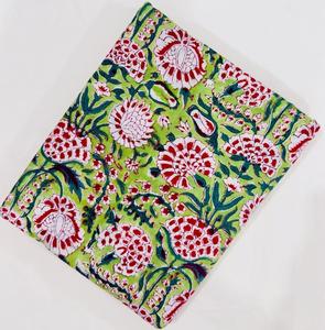 Tela india estampada a mano, hermosa tela decorativa hecha a mano con estampado floral, tela de algodón para confección de vestidos, textiles para el hogar, estampado personalizado - Product Image 1