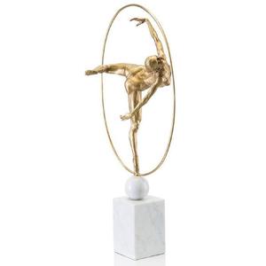 Sculpture abstraite décorative en laiton et aluminium, statue d'art métallique de marque, figurine en métal pour hôtel, décoration de table à domicile - Product Image 3