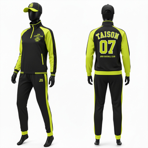 Unisex Baseball Training Tracksuit Lightweight Breathable Athletic <b>Jacket</b> Pants Set 100% Polyester Custom Logo OEM Factory - Product Image 4