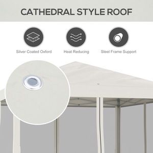 Gazebo Istantaneo 3x3m con Zanzariera e Borsa per il Trasporto, Altezza Regolabile - Product Image 4