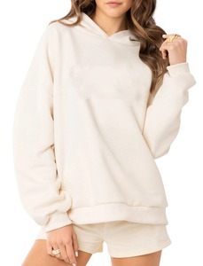 Sudadera con capucha de uniforme de béisbol para mujer OEM de Luminous Store, con bordado de toalla personalizado, precio al por mayor, corte holgado y cuadrado - Product Image 6