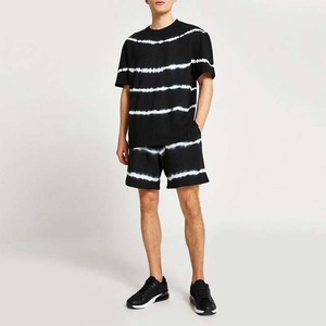 Ensembles décontractés d'été en gros : T-shirt à manches courtes et short, ensemble uni 2 pièces, vêtements pour hommes, motif Tie-Dye 2026 - Product Image 3