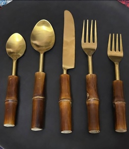 Ensemble de couverts écologiques en acier inoxydable avec manche en résine, vaisselle occidentale, couteaux, fourchettes, cuillères, ustensiles de table - Product Image 4
