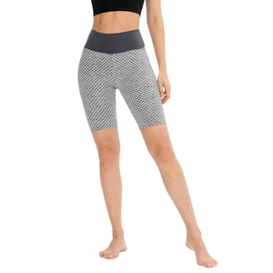 Shorts de yoga sans couture taille haute personnalisés pour femme, effet push-up, pour entraînement, fitness, gym, course et sport - Product Image 1