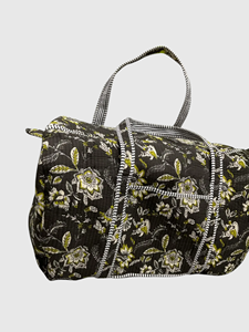 Sac de voyage à motif floral avec fermeture éclair, grande capacité, en tissu, style week-end - Product Image 3