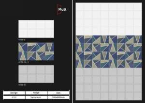 Carreaux de porcelaine contemporains mats anti-taches 300x600 mm, conçus pour les espaces résidentiels et commerciaux, offrant une entretien facile et une protection anti-… - Product Image 3