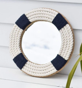 Miroir mural vintage en corde marine, fait main, pour salle de bain, décoration nautique pour la maison, la douche et les intérieurs côtiers - Product Image 3