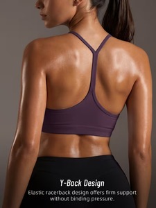 Soutien-gorge rembourré non amovible à coupe basse, vêtement de sport sculptant, respirant, compressif, extensible, sous-vêtement athleisure, vente en gros - Product Image 5