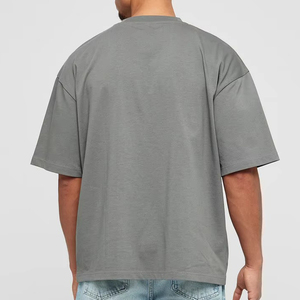 T-shirts pour hommes en coton 100% imprimés avec logo personnalisé, coupe ajustée, grandes tailles, haute qualité, style streetwear, t-shirts oversize vierges - Product Image 4