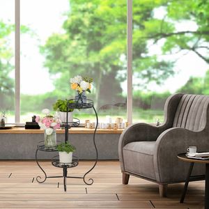 Artisasset Supporto per Piante a 4 Livelli in Vernice Nera, Alto 28,3 Pollici, per Vasi e Fioriere - Product Image 3