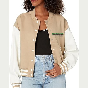 Slim Fit Women Varsity Breathable <b>Jacket</b> Women Crop Varsity <b>Baseball</b> <b>Bomber</b> <b>Jacket</b> Wholesale Customized Embroidery Women - Product Image 1