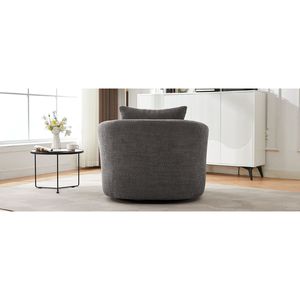 Poltrona Girevole da 97 cm, Divano Imbottito a 360 Gradi con Cuscino Decorativo, Arredamento per Soggiorno - Product Image 1