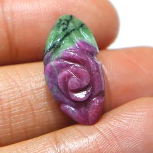 Pierre précieuse naturelle Zoisite rubis sculptée en cabochon, pierre brute lisse faite à la main, fournisseur grossiste pour la bijouterie - Product Image 2